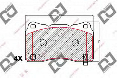 DJ PARTS bp2068 -  Комплект тормозных колодок, дисковый тормоз